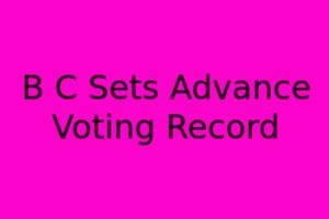 **B.C. Sets Advance Voting Record**