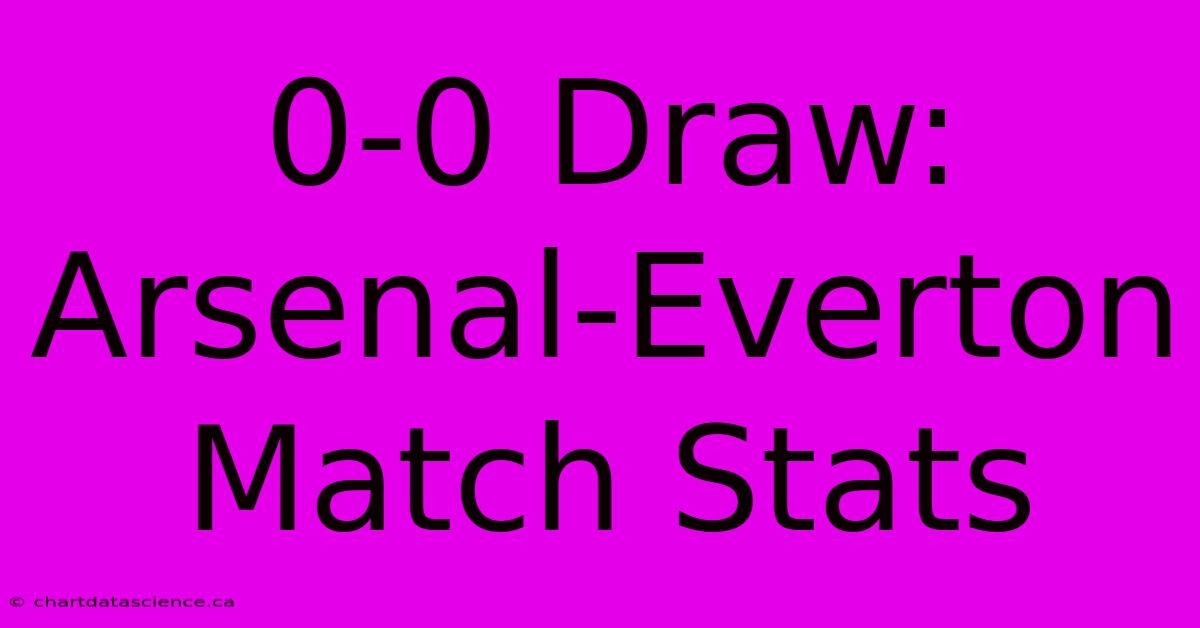 0-0 Draw: Arsenal-Everton Match Stats