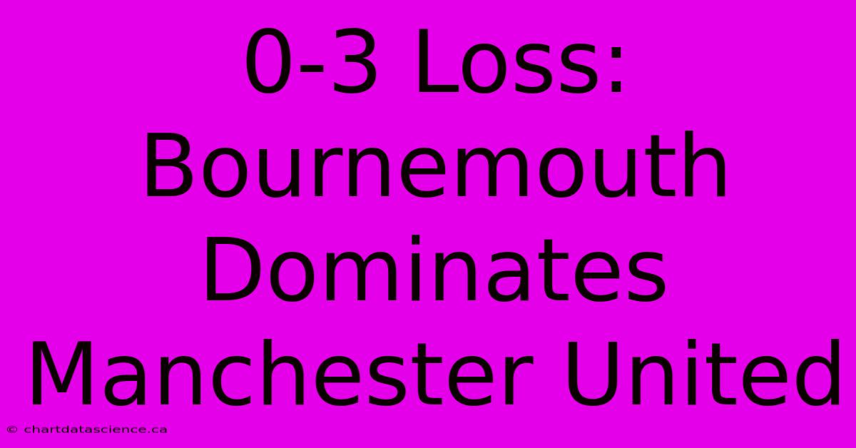 0-3 Loss: Bournemouth Dominates Manchester United