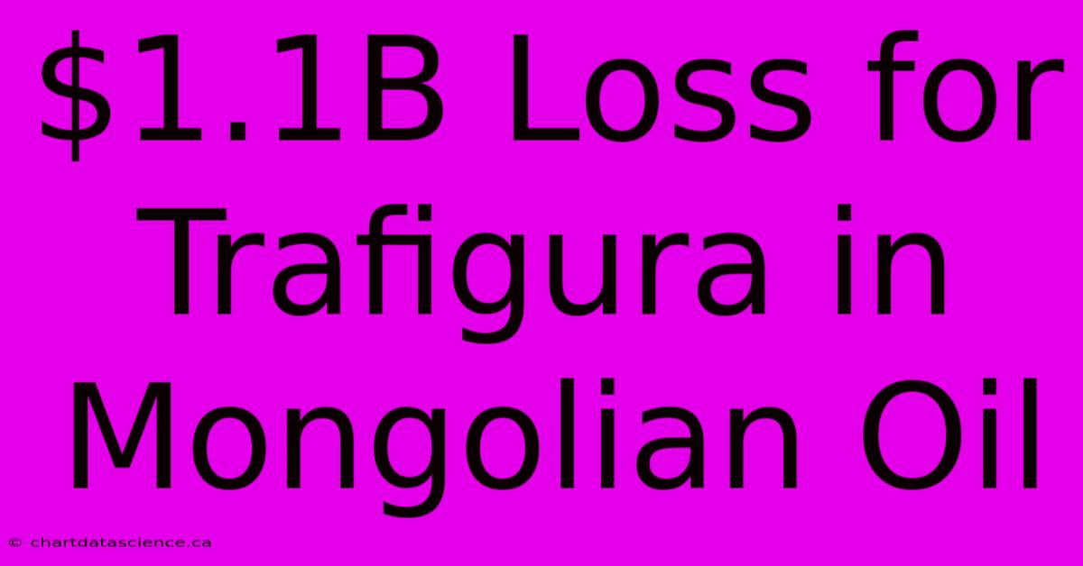 $1.1B Loss For Trafigura In Mongolian Oil