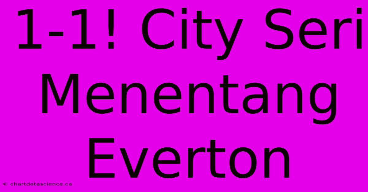 1-1! City Seri Menentang Everton