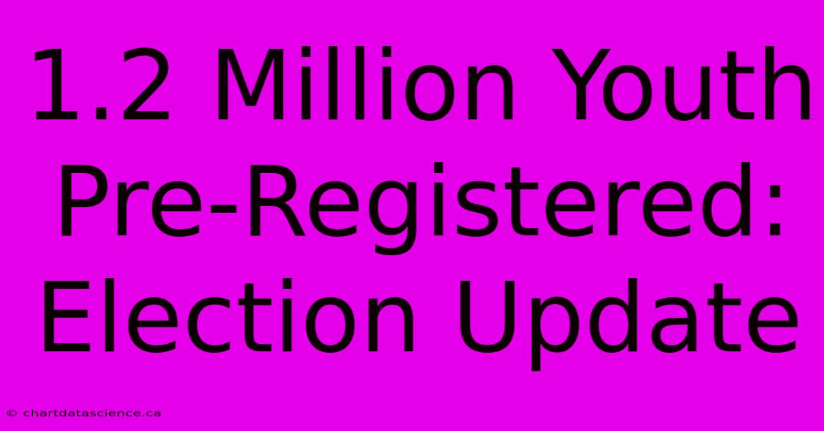 1.2 Million Youth Pre-Registered: Election Update