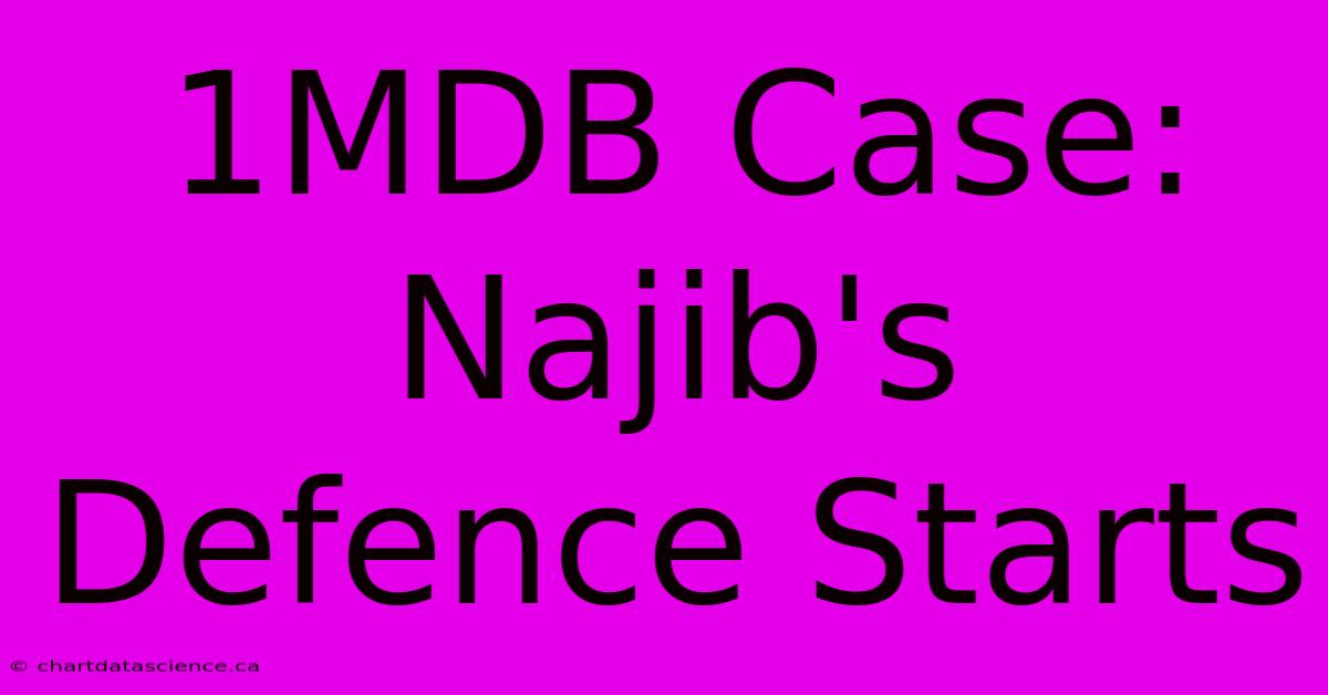 1MDB Case: Najib's Defence Starts