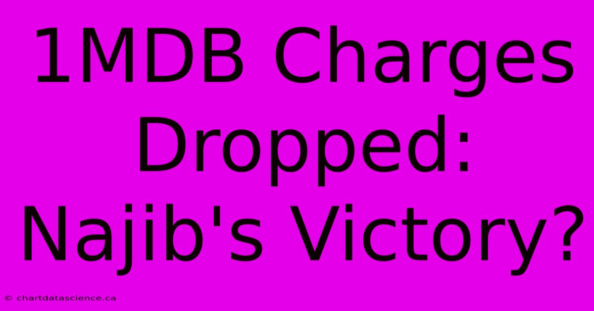 1MDB Charges Dropped: Najib's Victory?