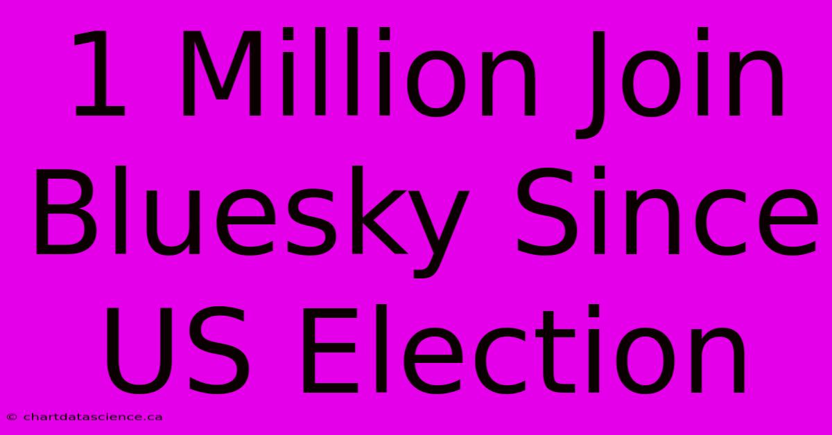 1 Million Join Bluesky Since US Election