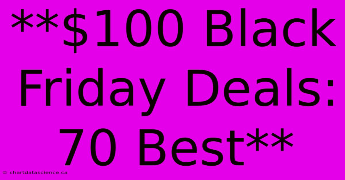 **$100 Black Friday Deals: 70 Best**