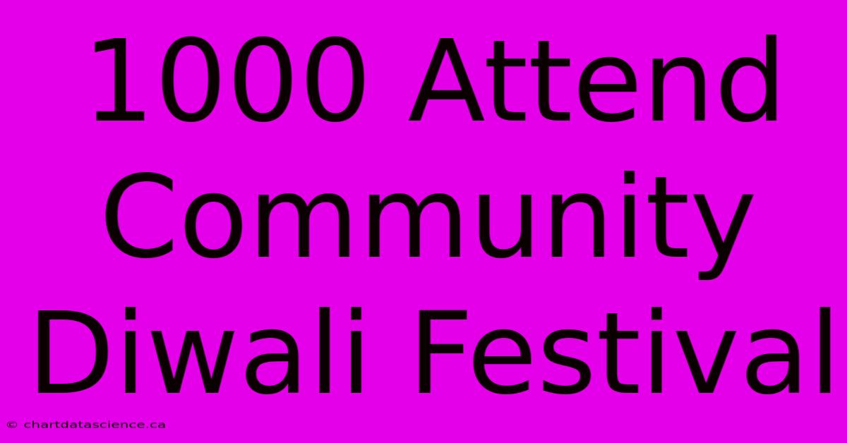 1000 Attend Community Diwali Festival