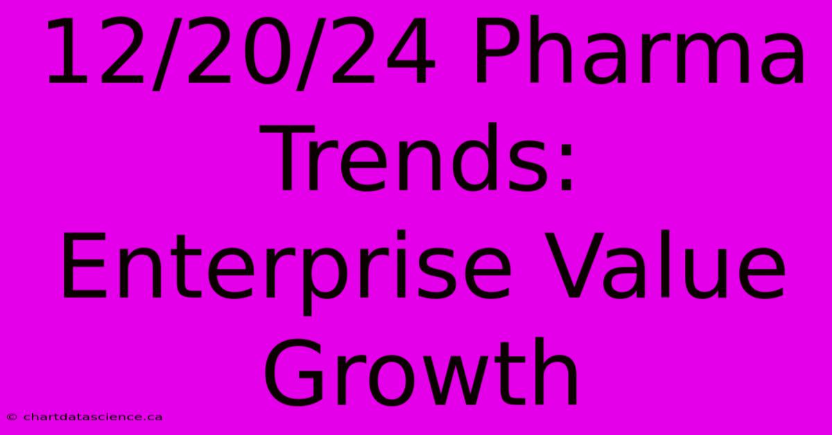 12/20/24 Pharma Trends: Enterprise Value Growth