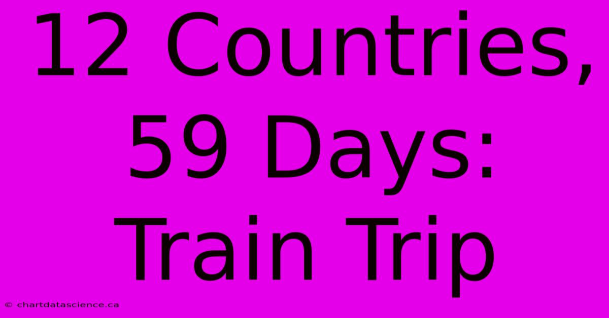 12 Countries, 59 Days: Train Trip