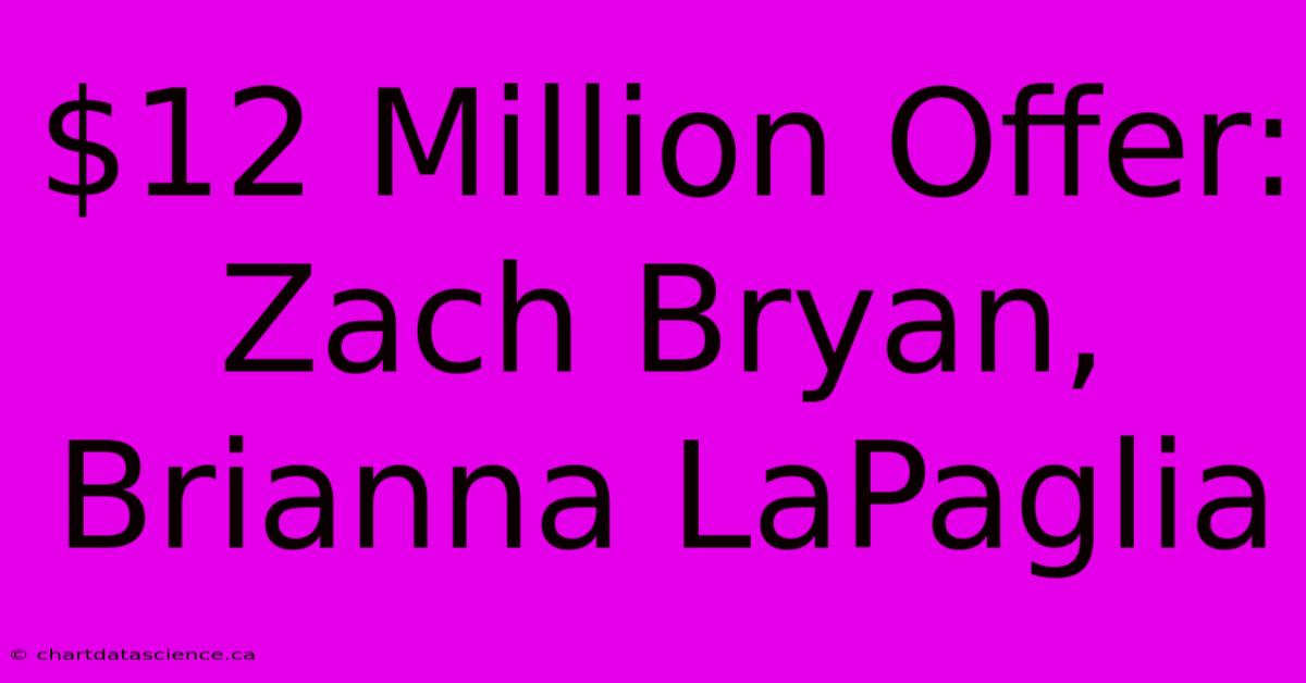 $12 Million Offer: Zach Bryan, Brianna LaPaglia 