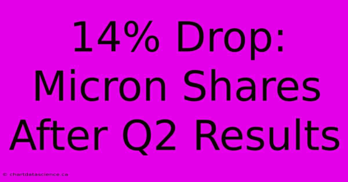 14% Drop: Micron Shares After Q2 Results