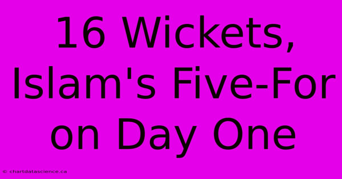 16 Wickets, Islam's Five-For On Day One 