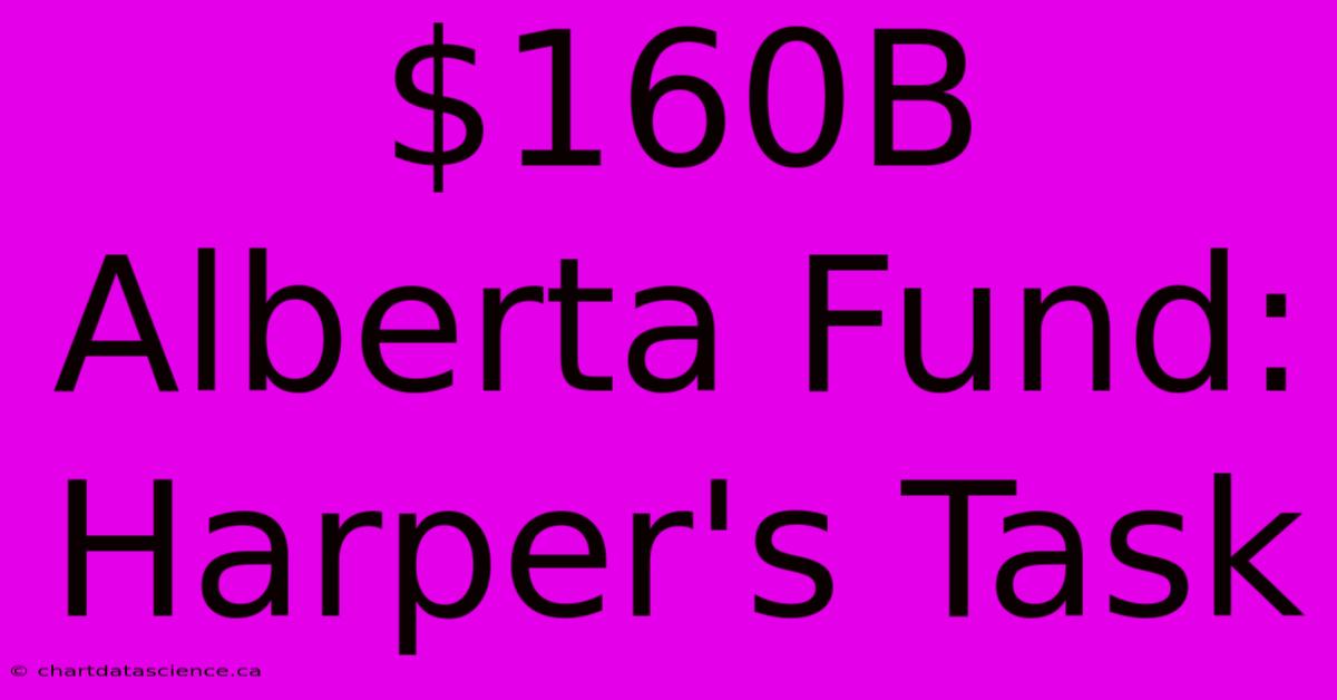 $160B Alberta Fund: Harper's Task