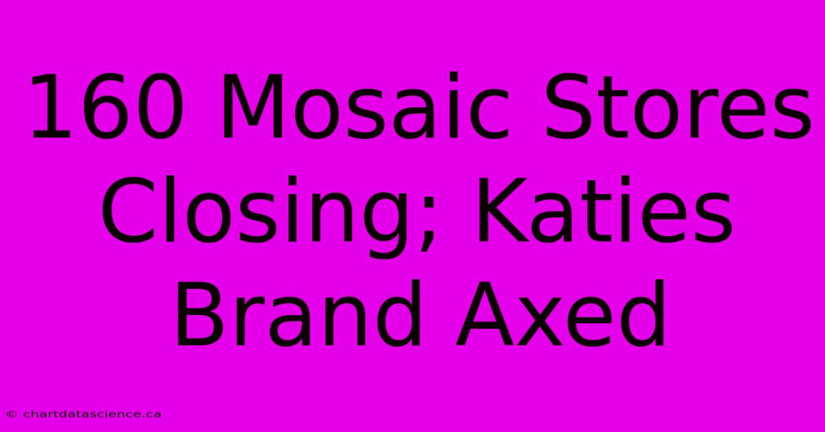 160 Mosaic Stores Closing; Katies Brand Axed