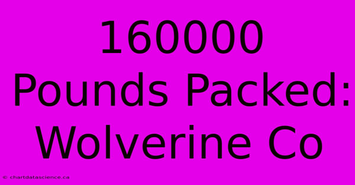 160000 Pounds Packed: Wolverine Co