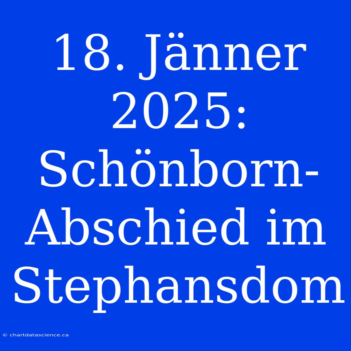 18. Jänner 2025: Schönborn-Abschied Im Stephansdom