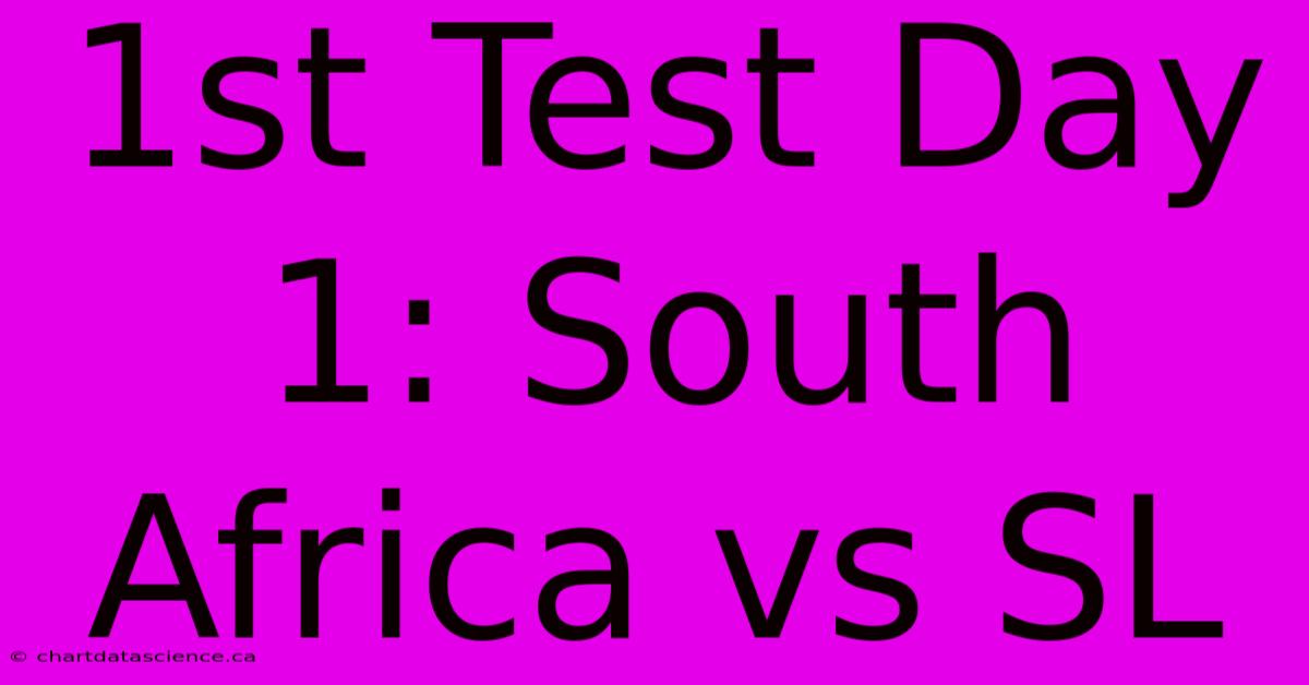 1st Test Day 1: South Africa Vs SL