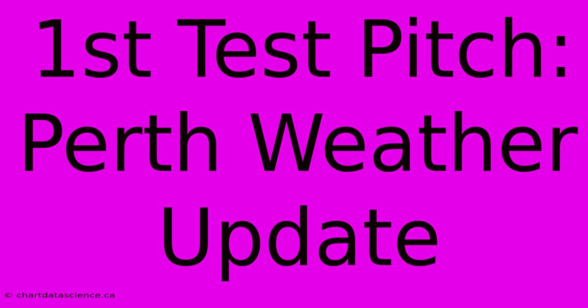 1st Test Pitch: Perth Weather Update