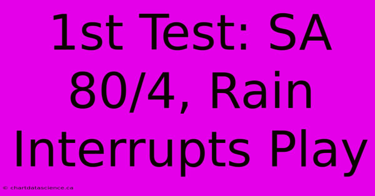 1st Test: SA 80/4, Rain Interrupts Play