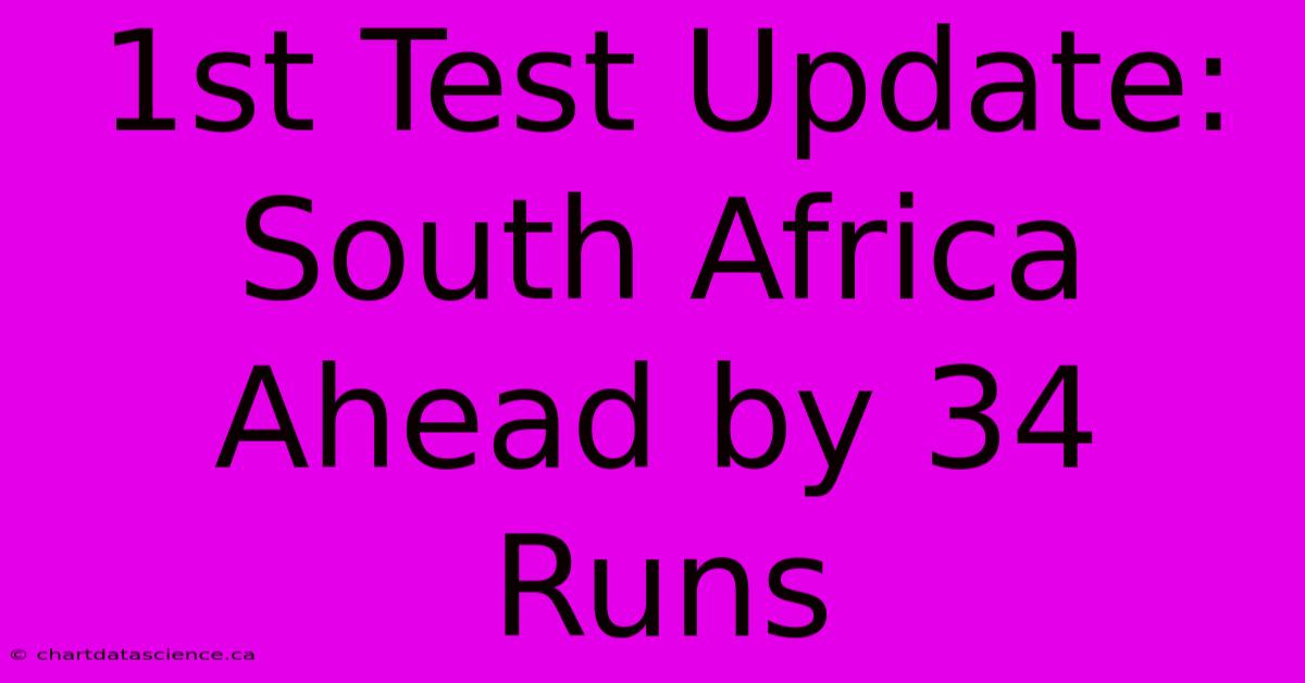 1st Test Update: South Africa Ahead By 34 Runs 