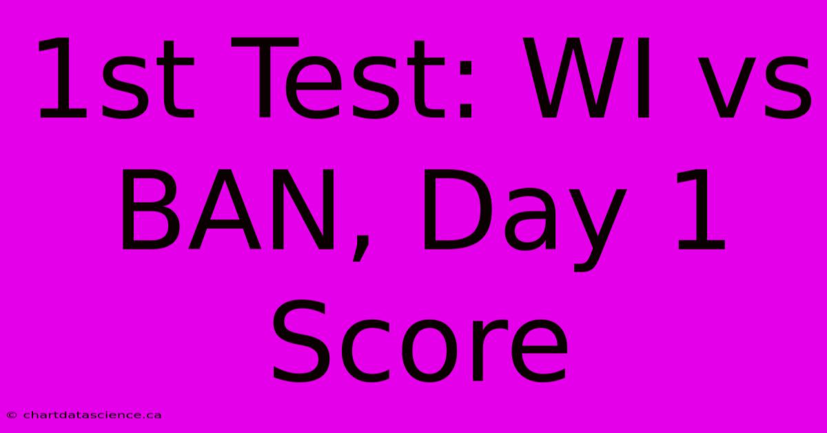 1st Test: WI Vs BAN, Day 1 Score