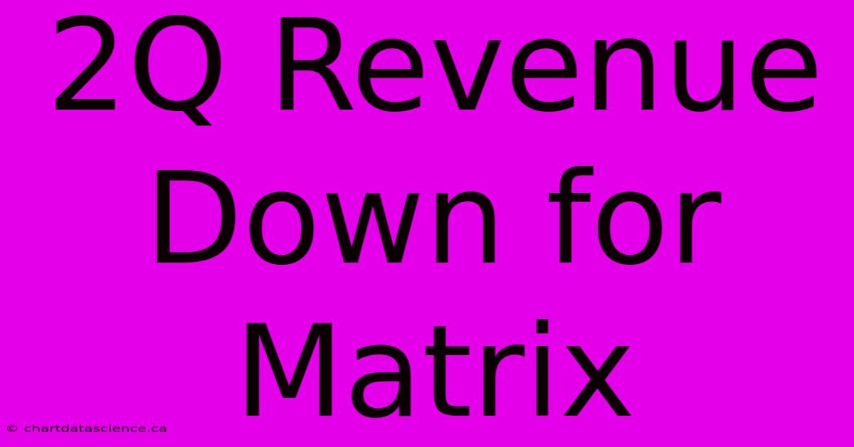 2Q Revenue Down For Matrix