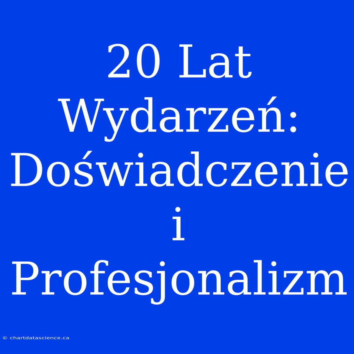 20 Lat Wydarzeń: Doświadczenie I Profesjonalizm