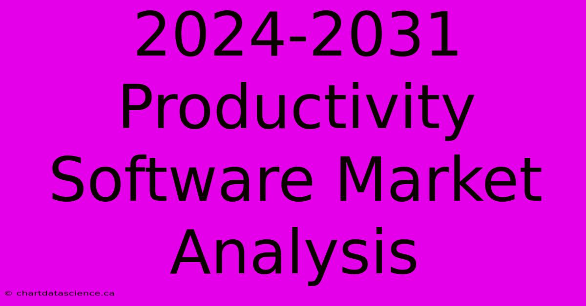 2024-2031 Productivity Software Market Analysis