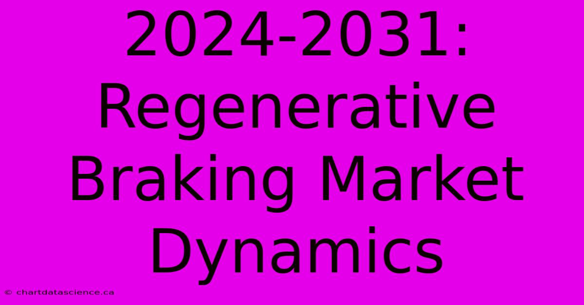 2024-2031: Regenerative Braking Market Dynamics