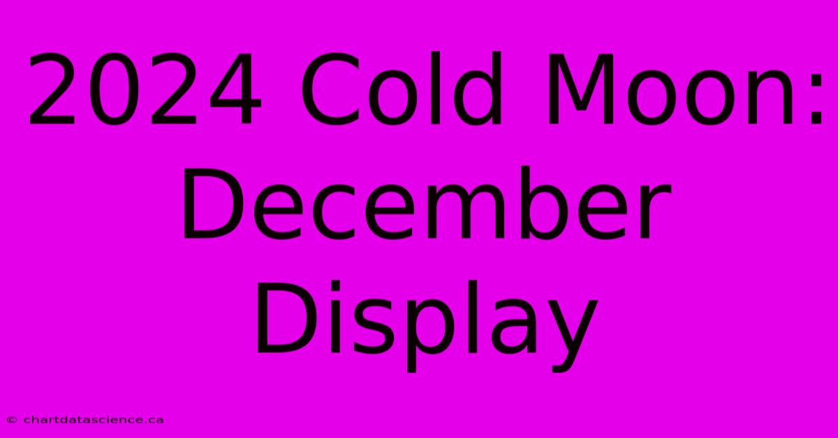 2024 Cold Moon: December Display