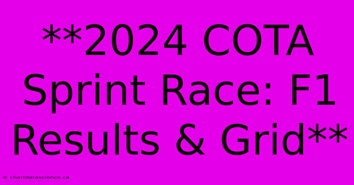 **2024 COTA Sprint Race: F1 Results & Grid**