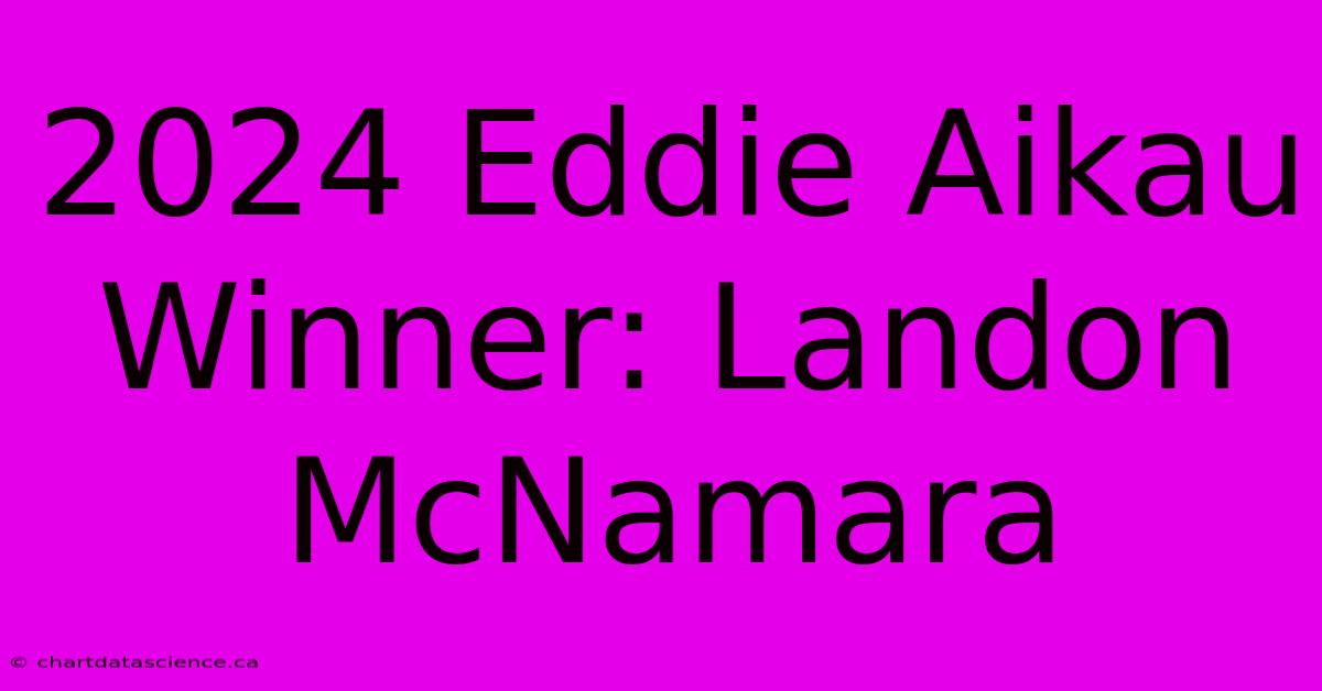 2024 Eddie Aikau Winner: Landon McNamara