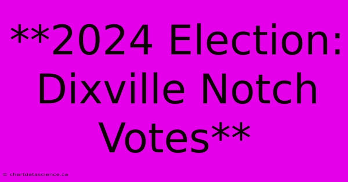 **2024 Election: Dixville Notch Votes** 