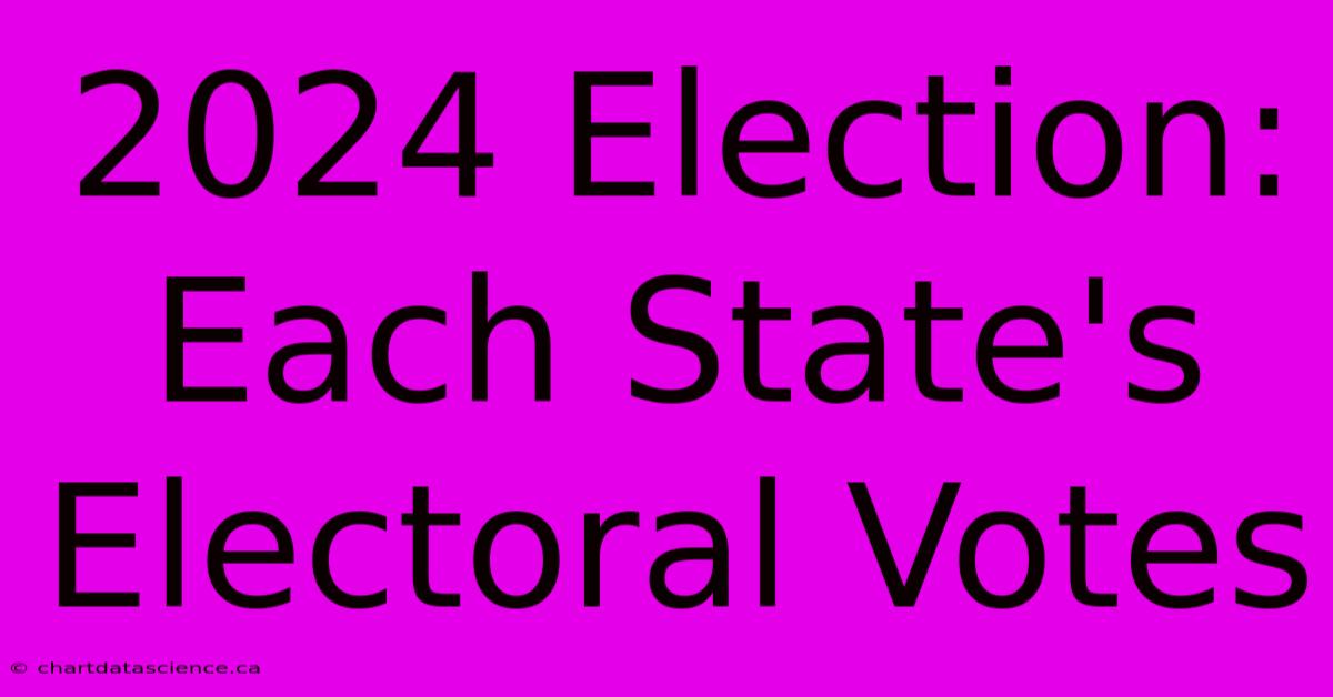 2024 Election: Each State's Electoral Votes