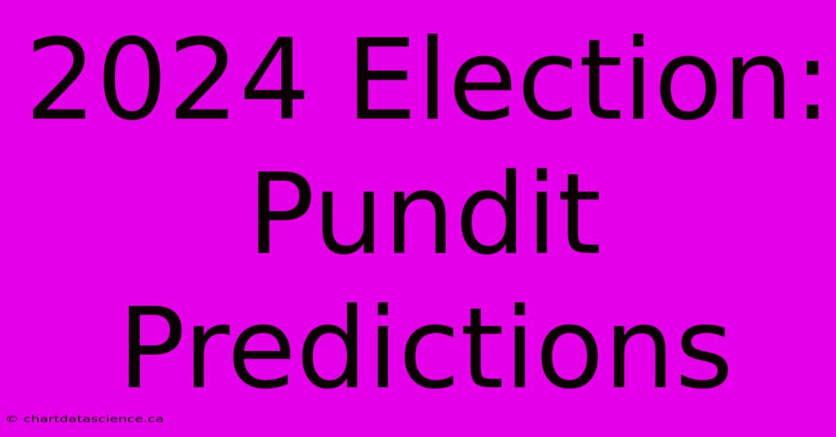 2024 Election: Pundit Predictions