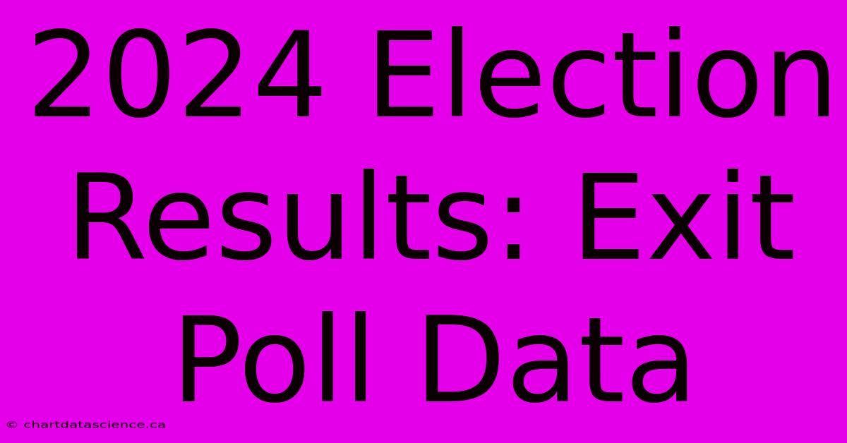 2024 Election Results: Exit Poll Data