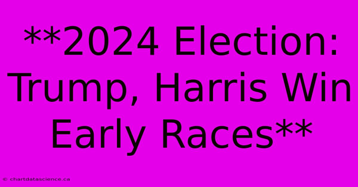 **2024 Election: Trump, Harris Win Early Races**