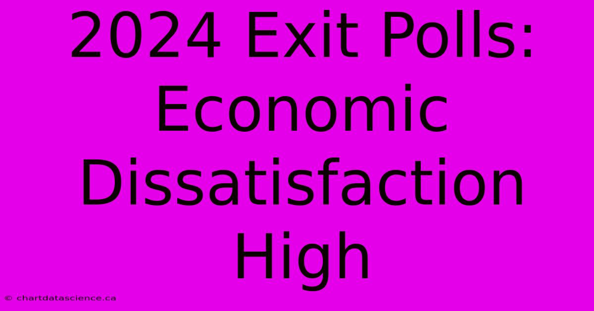 2024 Exit Polls: Economic Dissatisfaction High