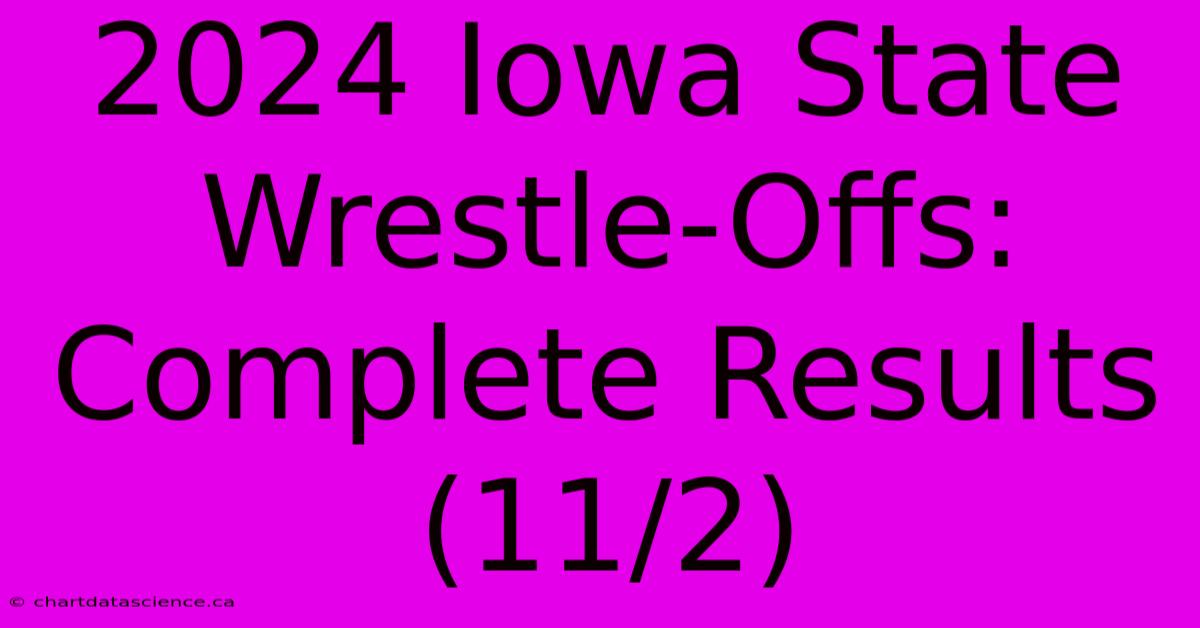 2024 Iowa State Wrestle-Offs: Complete Results (11/2) 