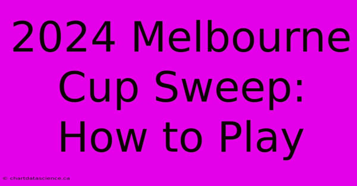 2024 Melbourne Cup Sweep: How To Play