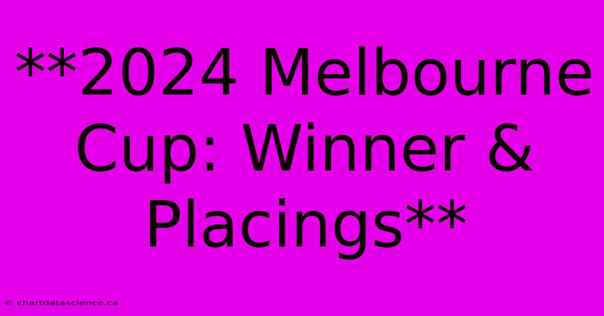 **2024 Melbourne Cup: Winner & Placings**