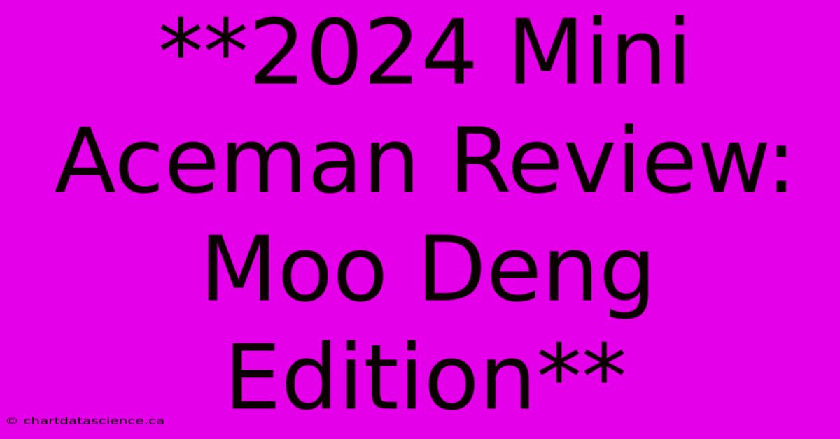 **2024 Mini Aceman Review: Moo Deng Edition**