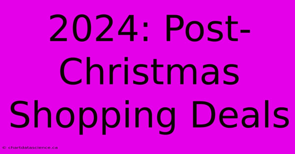 2024: Post-Christmas Shopping Deals