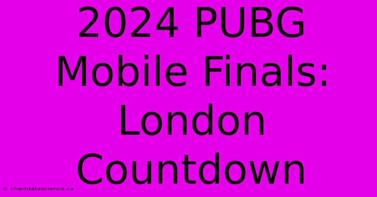 2024 PUBG Mobile Finals: London Countdown