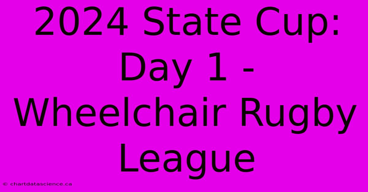 2024 State Cup: Day 1 - Wheelchair Rugby League 