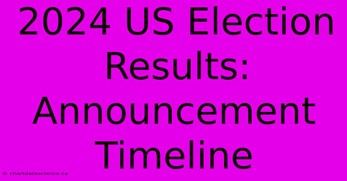 2024 US Election Results: Announcement Timeline