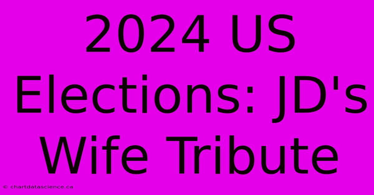 2024 US Elections: JD's Wife Tribute 