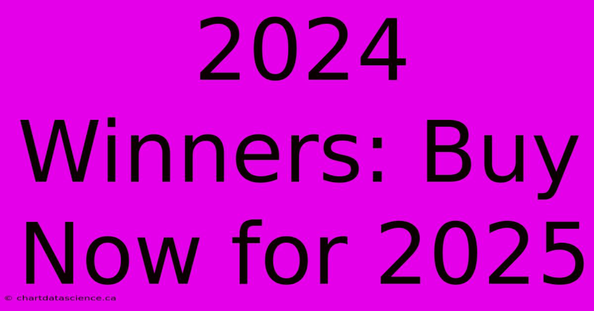 2024 Winners: Buy Now For 2025