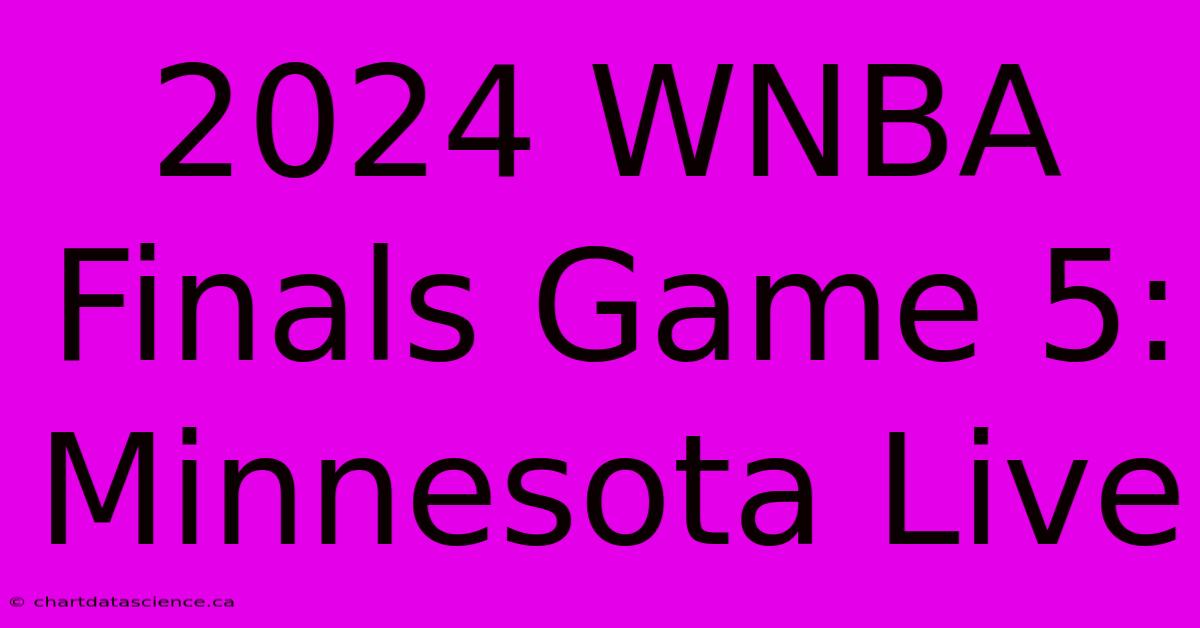 2024 WNBA Finals Game 5 Minnesota Live