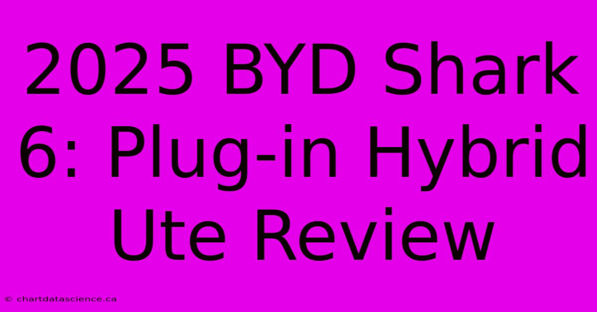 2025 BYD Shark 6: Plug-in Hybrid Ute Review